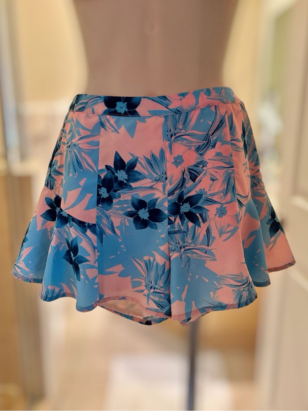 Lovers + Friends Oasis Short Pink and Teal Floral